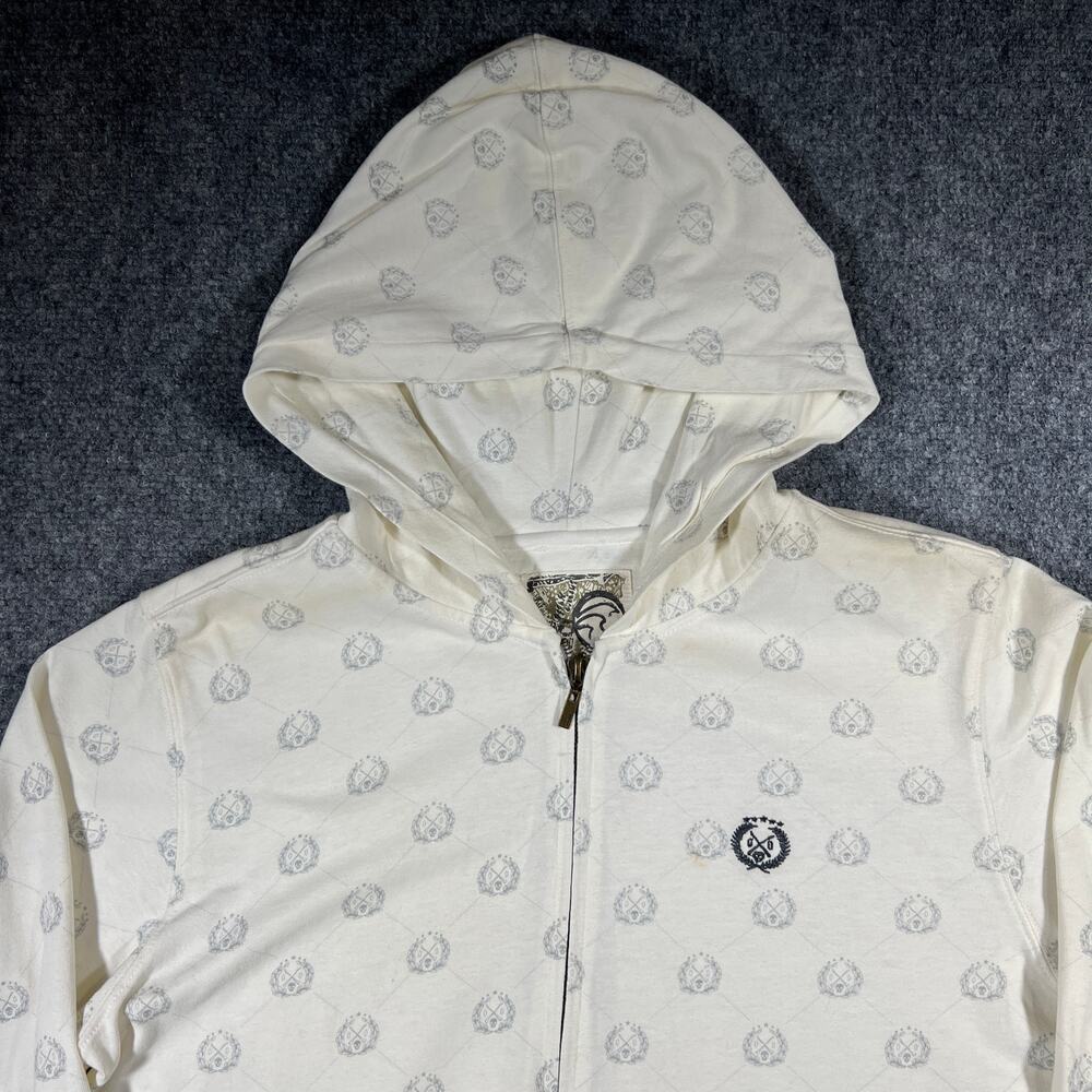 Y2K Ocean Current Hoodie Large White Surf Skate